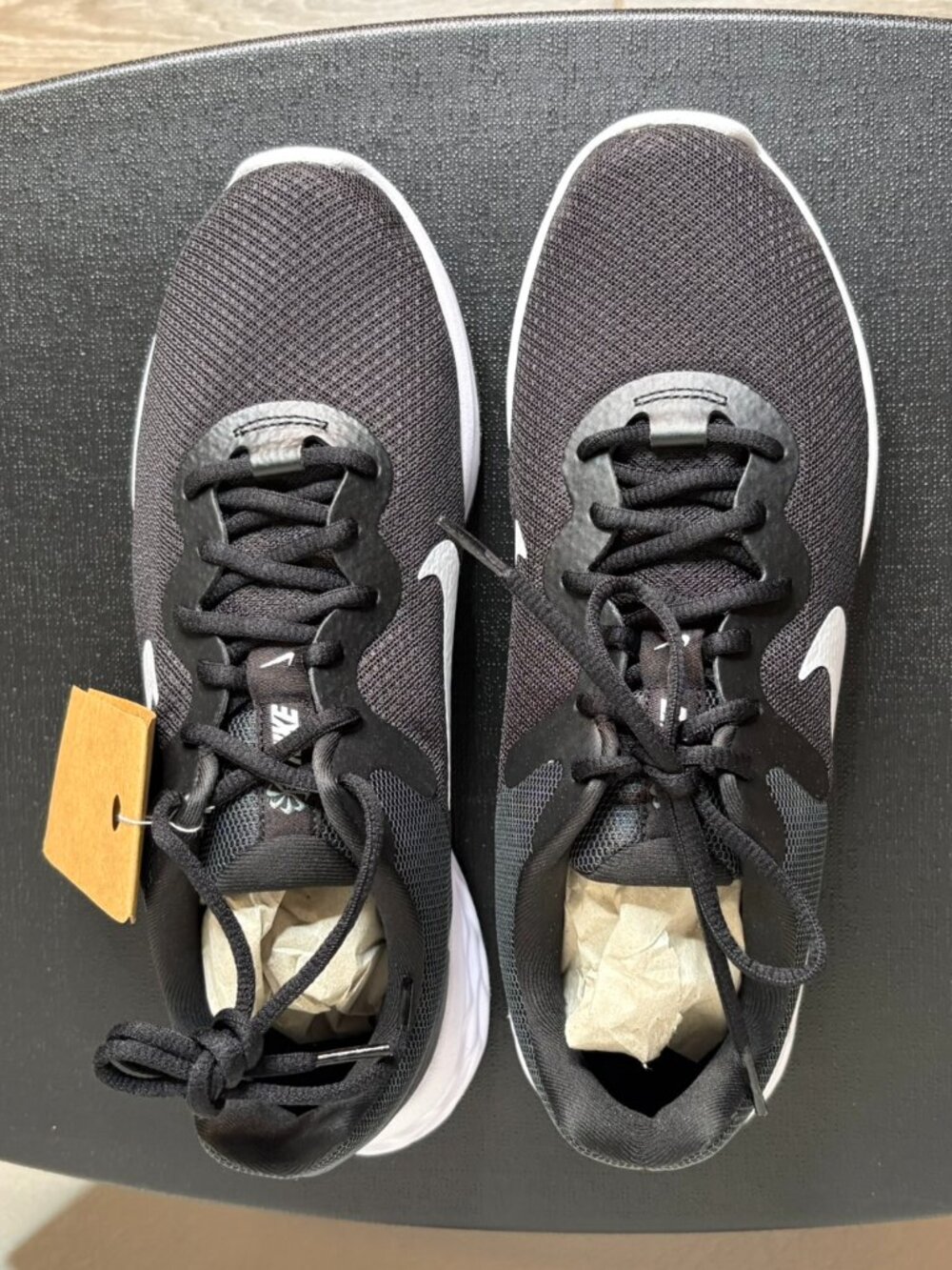 Nike Revolution 6 NN DC3729003 Size 11.5 Women’s Sneakers Black/White Smoke Grey - Picture 2 of 5